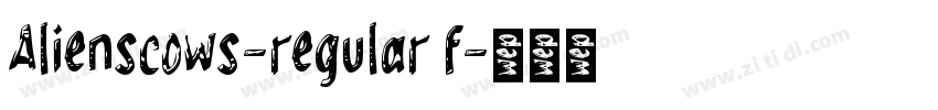 Alienscows-regular f字体转换